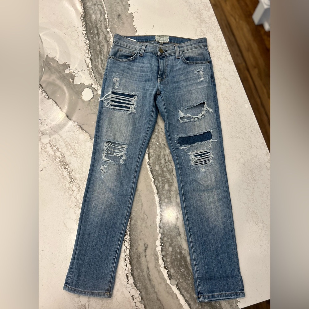 Current Elliot Women’s The Fling La Repair Distressed Jeans
